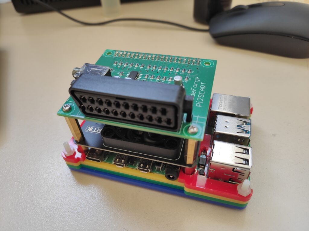 RPi-4, pibow case, Argon ONE  fan and Pi2SCART
